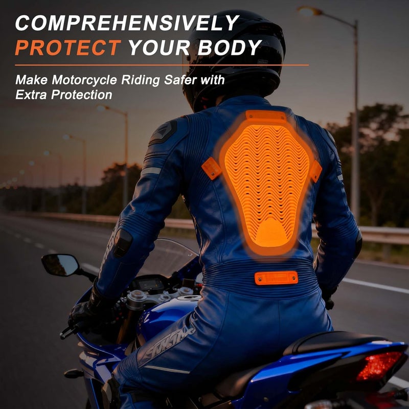 psler CE Level 2 Motorcycle Armor - CE Level 2 Motorcycle Armor Jacket Inserts Motorcycle Jacket Pads for Motorcycle Jackets,Back - Image 4